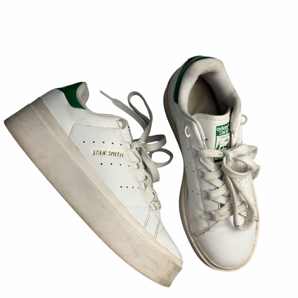 Adidas Stan Smith Bonega Platform Sneaker, White/Green, size 7 women’s - Picture 2 of 8
